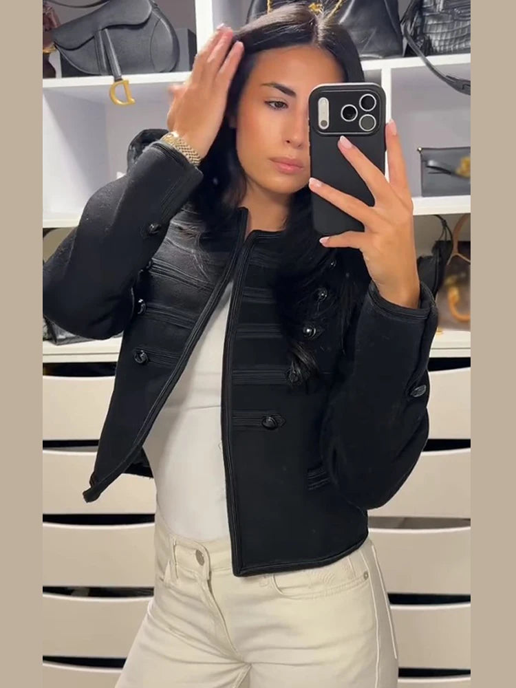 Veste courte à double boutonnage Frida