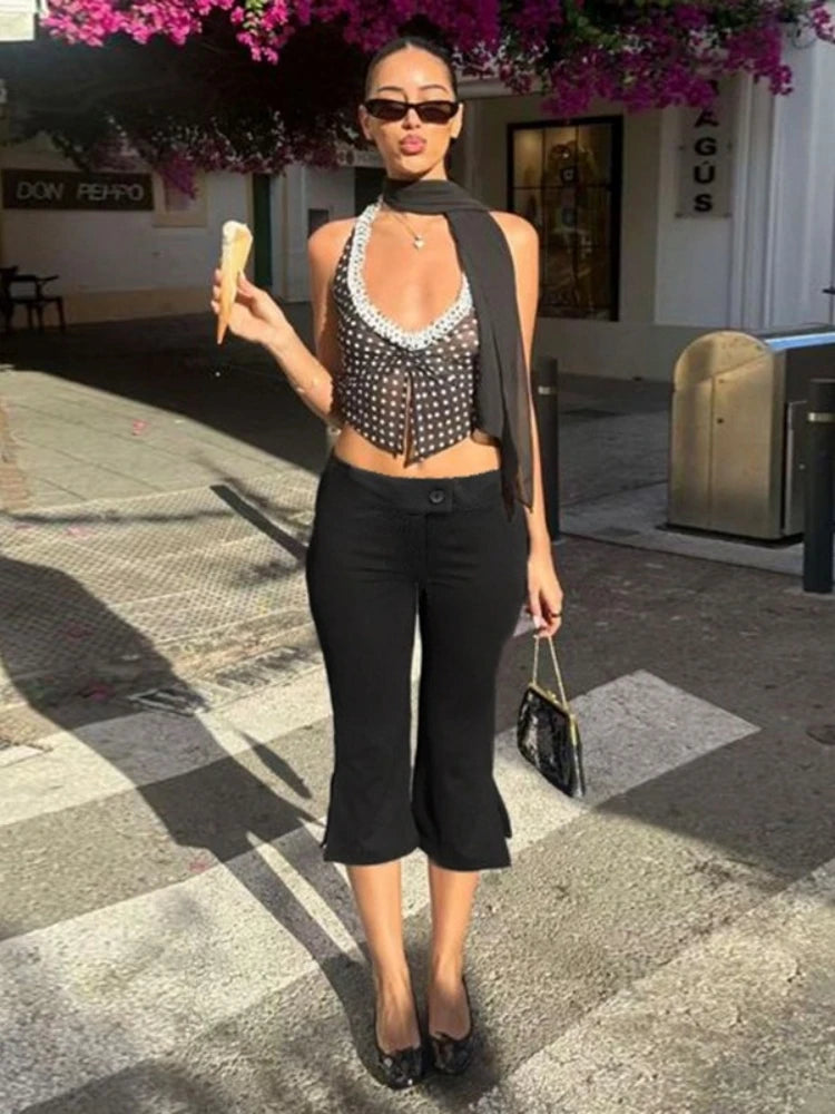 Pantalon court légèrement évasé Léa