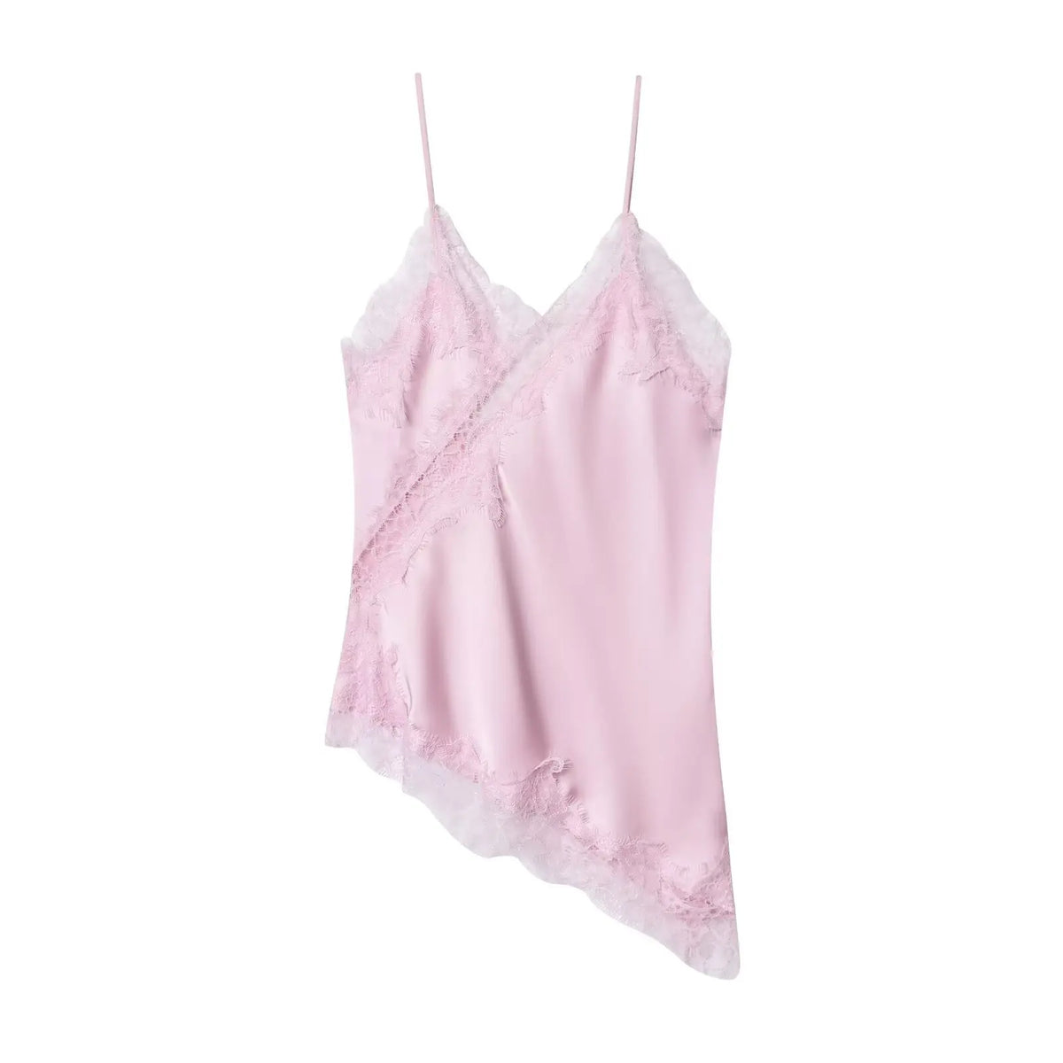 Robe courte en satin et dentelle Marion