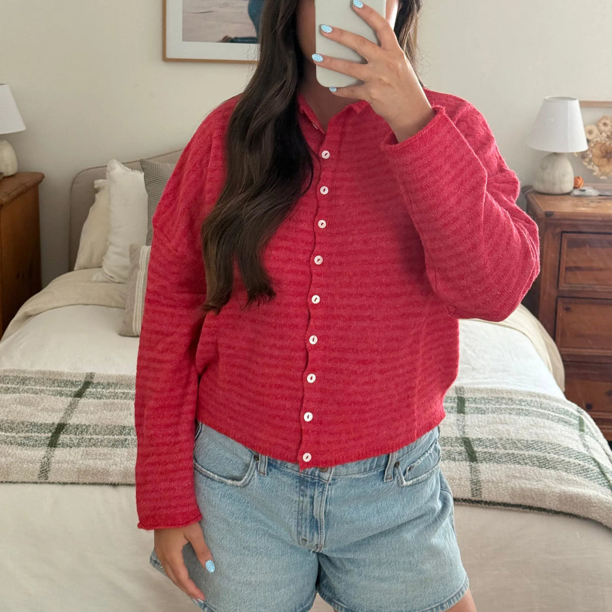 Cardigan rayé ample Sandrine
