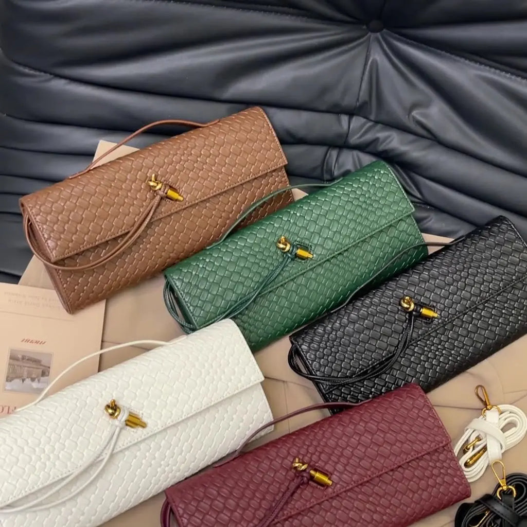 Pochette tressée allongée Armelle