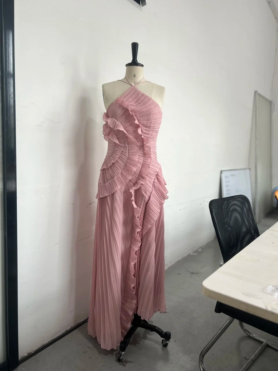 Robe de soirée à volants Inès