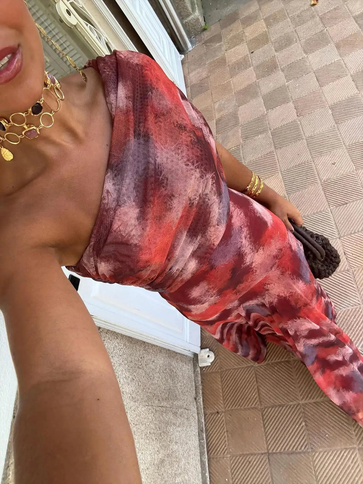 Robe longue asymétrique Line