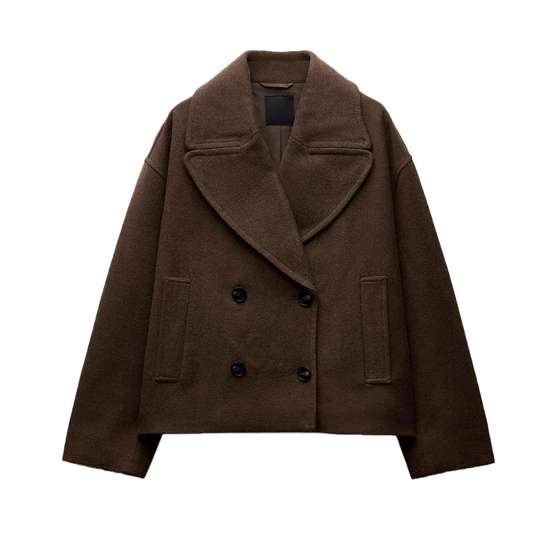 Manteau court à double boutonnage Victoria