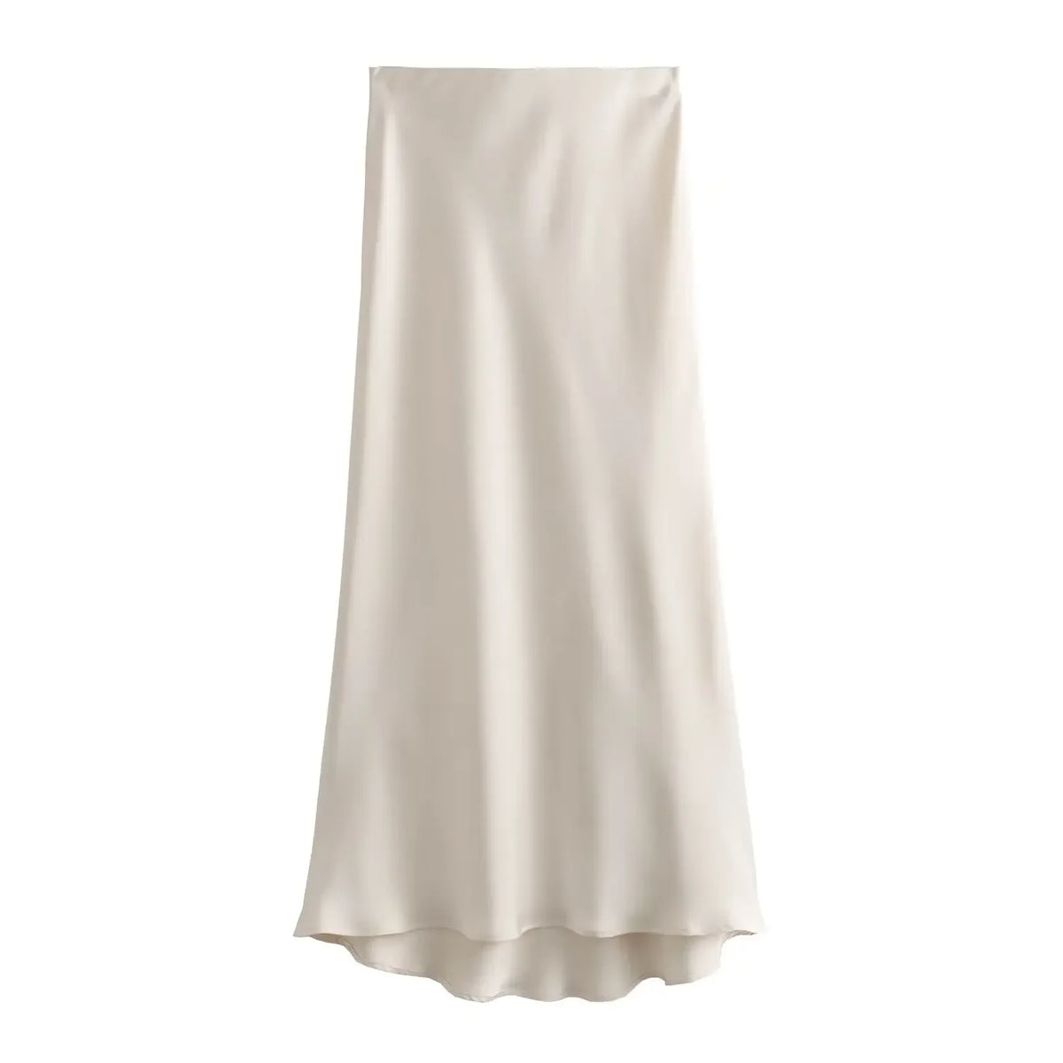 Jupe mi-longue en satin Nicolette