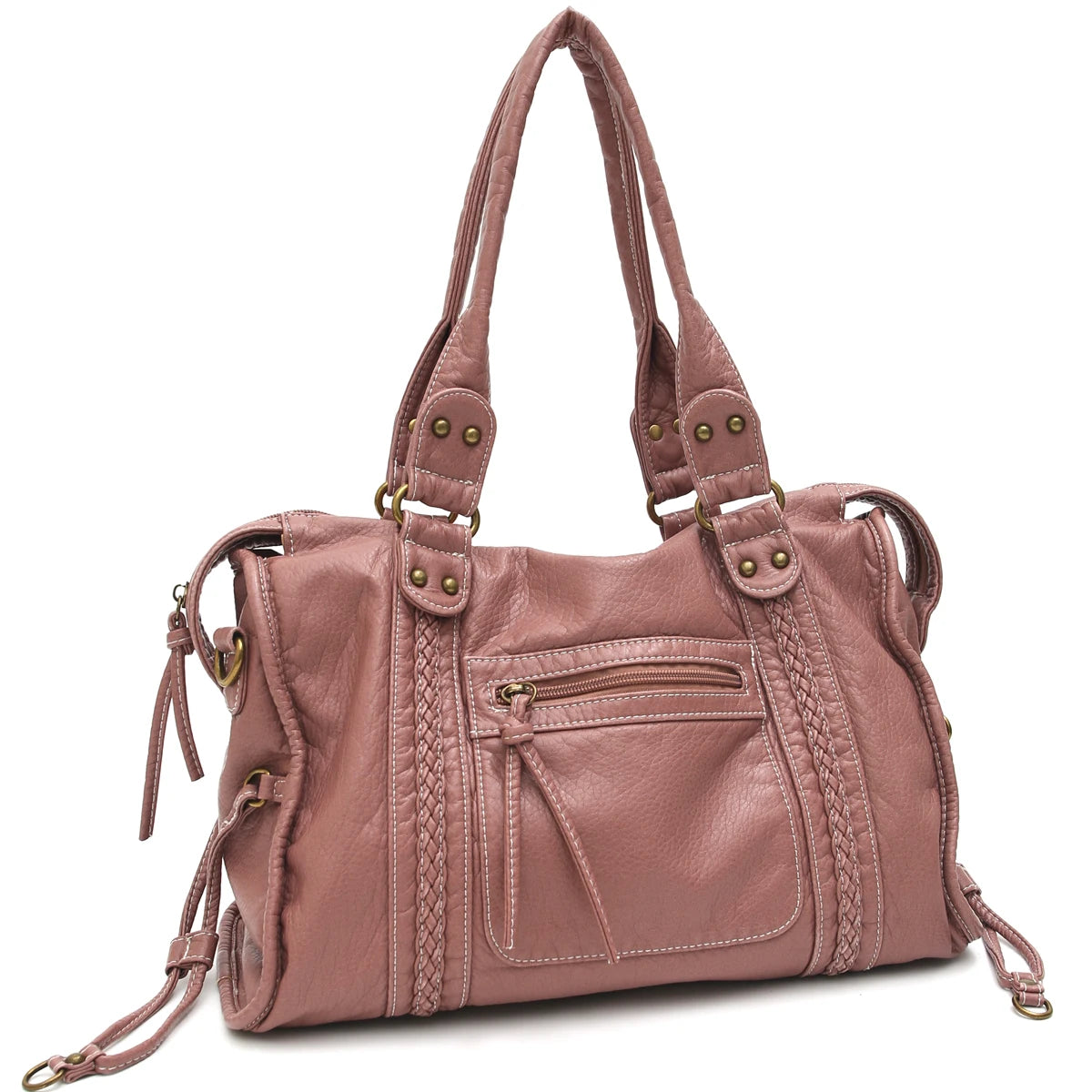 Grand sac vintage effet cuir délavé Annabelle