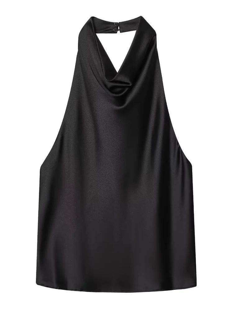 Haut corset en satin dos nu Hortense
