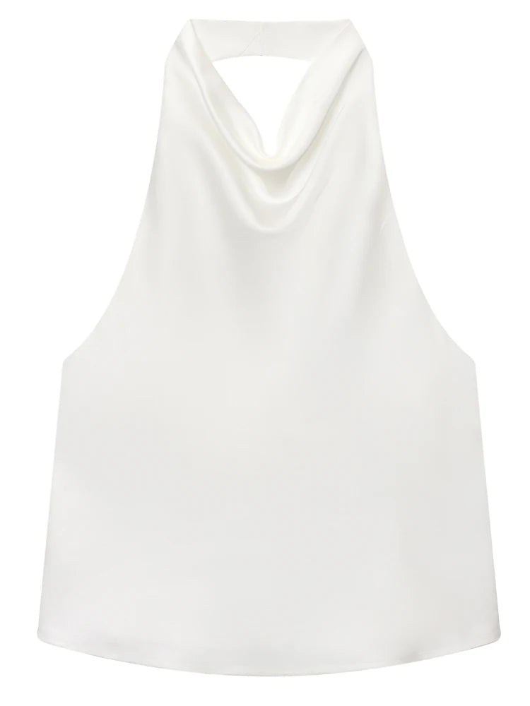 Haut corset en satin dos nu Hortense