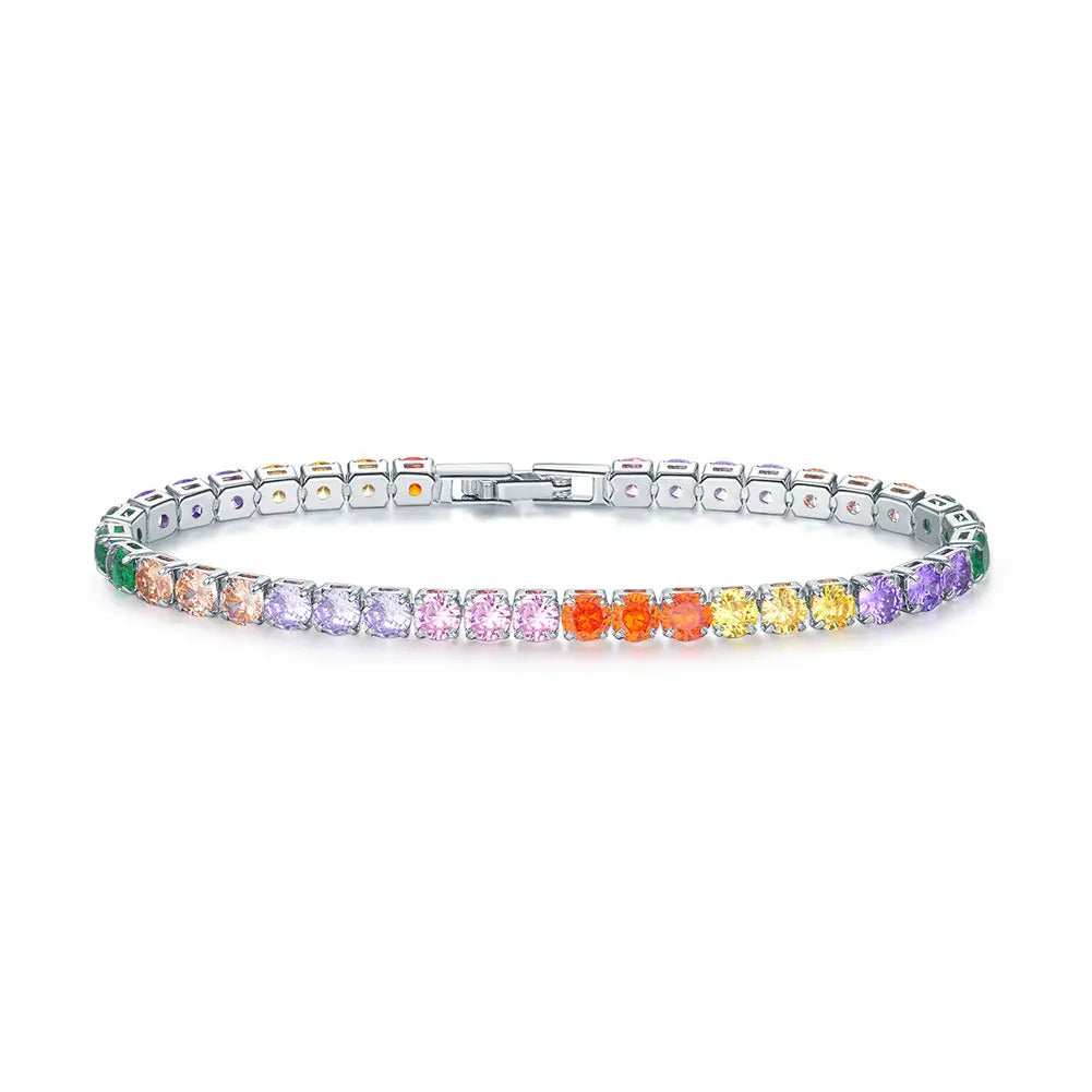 Bracelet tennis doré à zircons Sylvie