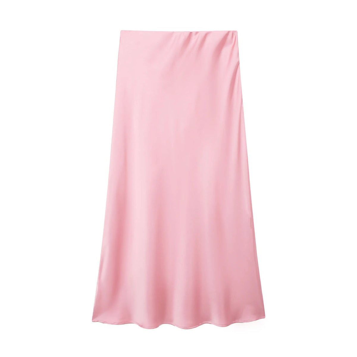 Jupe mi-longue en satin Nicolette