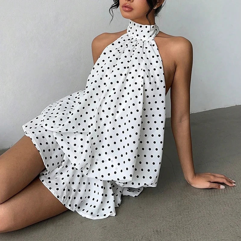 Robe courte licou à la française Mélissa