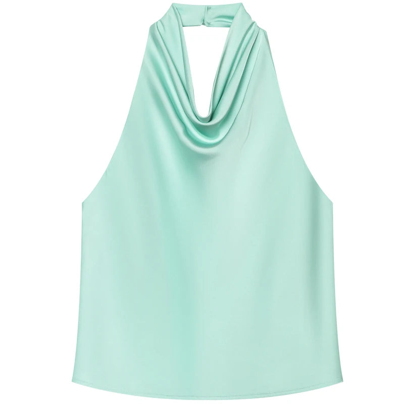 Haut corset en satin dos nu Hortense