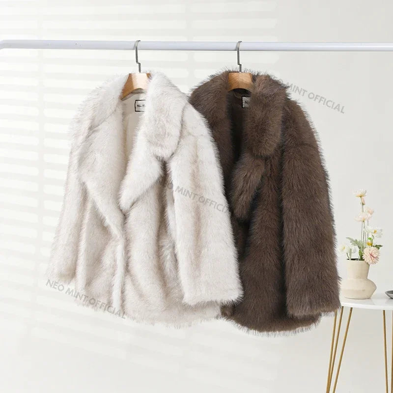 Manteau en fausse fourrure duveteuse Chantal