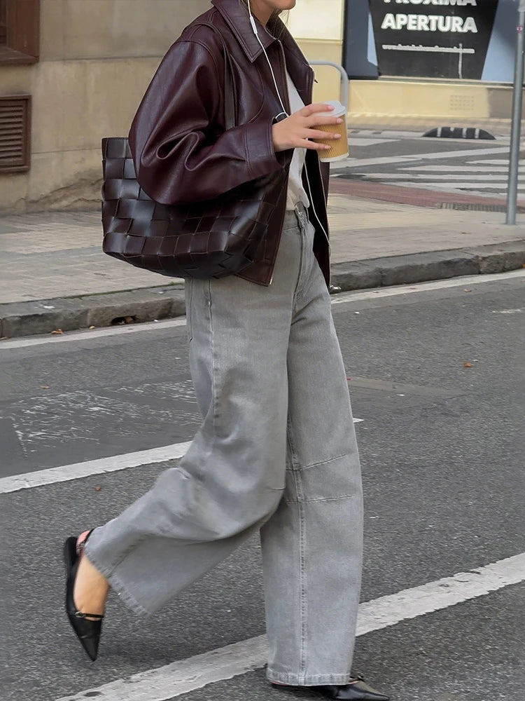 Veste zippée effet cuir Constance