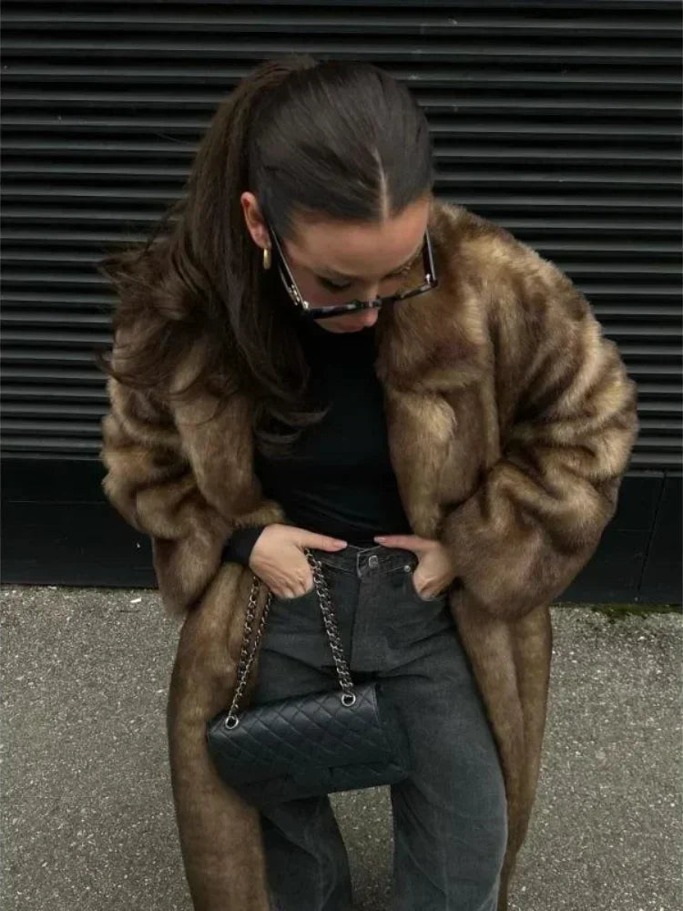 Manteau oversize en fausse fourrure Fanny