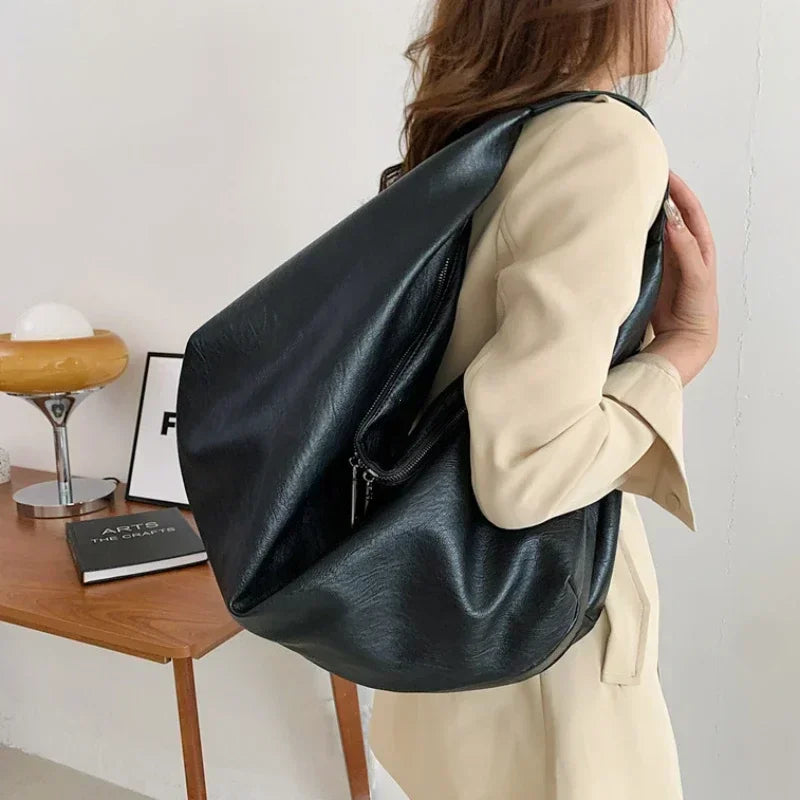 Grand sac hobo noir Louane