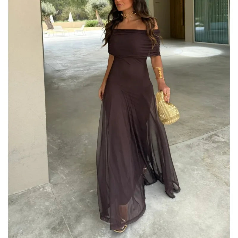 Robe longue asymétrique Line