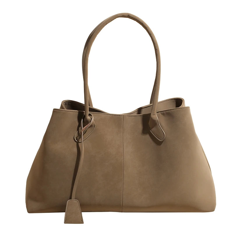Große Schultertasche in Wildlederoptik Augustine