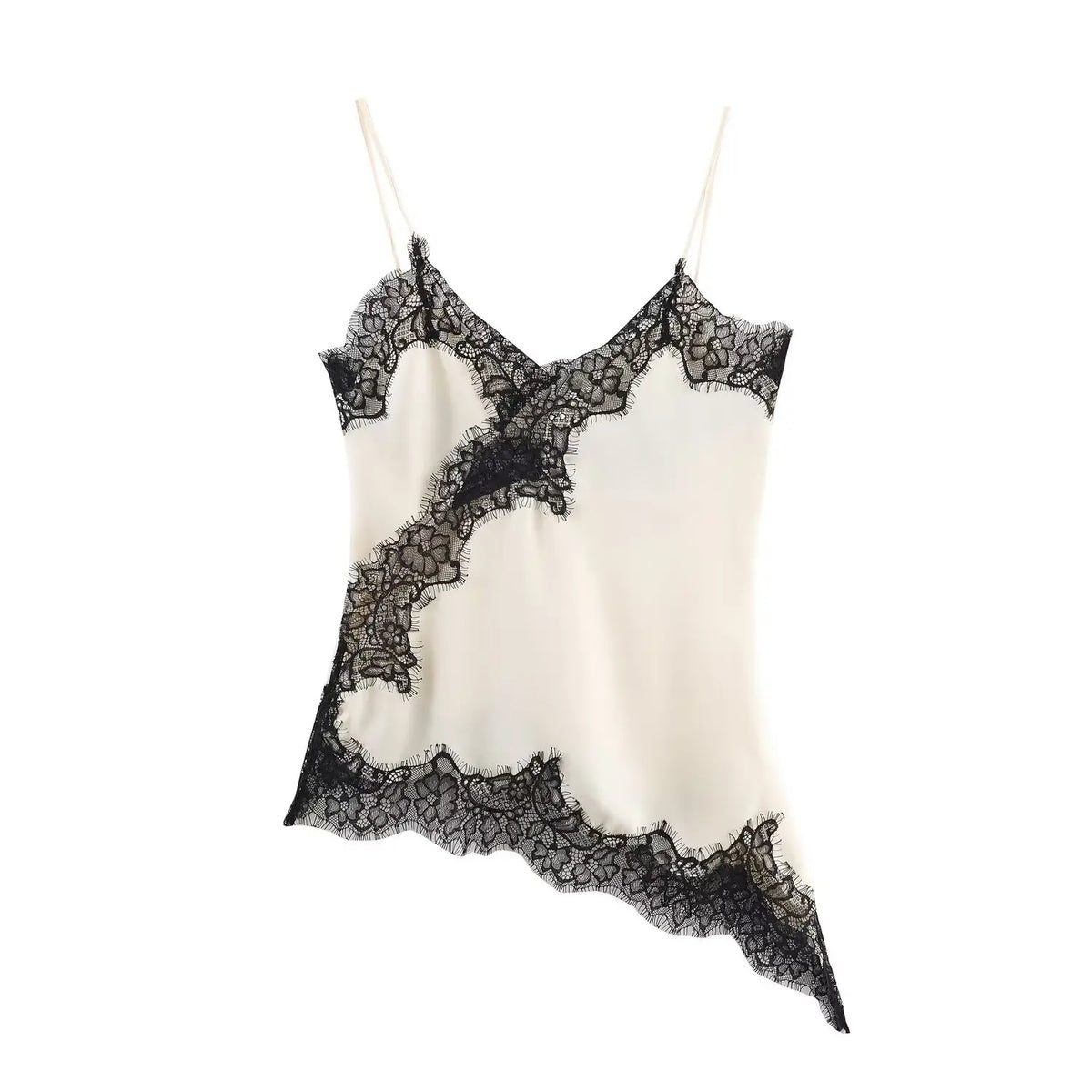 Robe courte en satin et dentelle Marion
