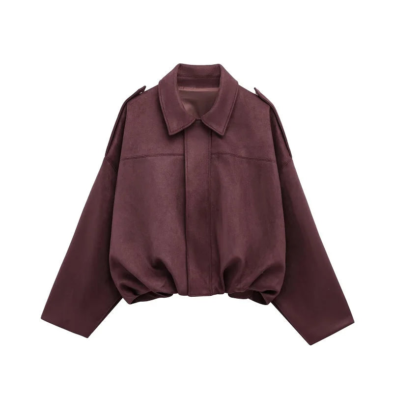 Blouson aviateur effet suède Flora
