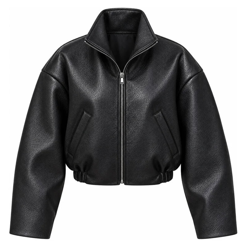 Blouson court effet cuir Hélène