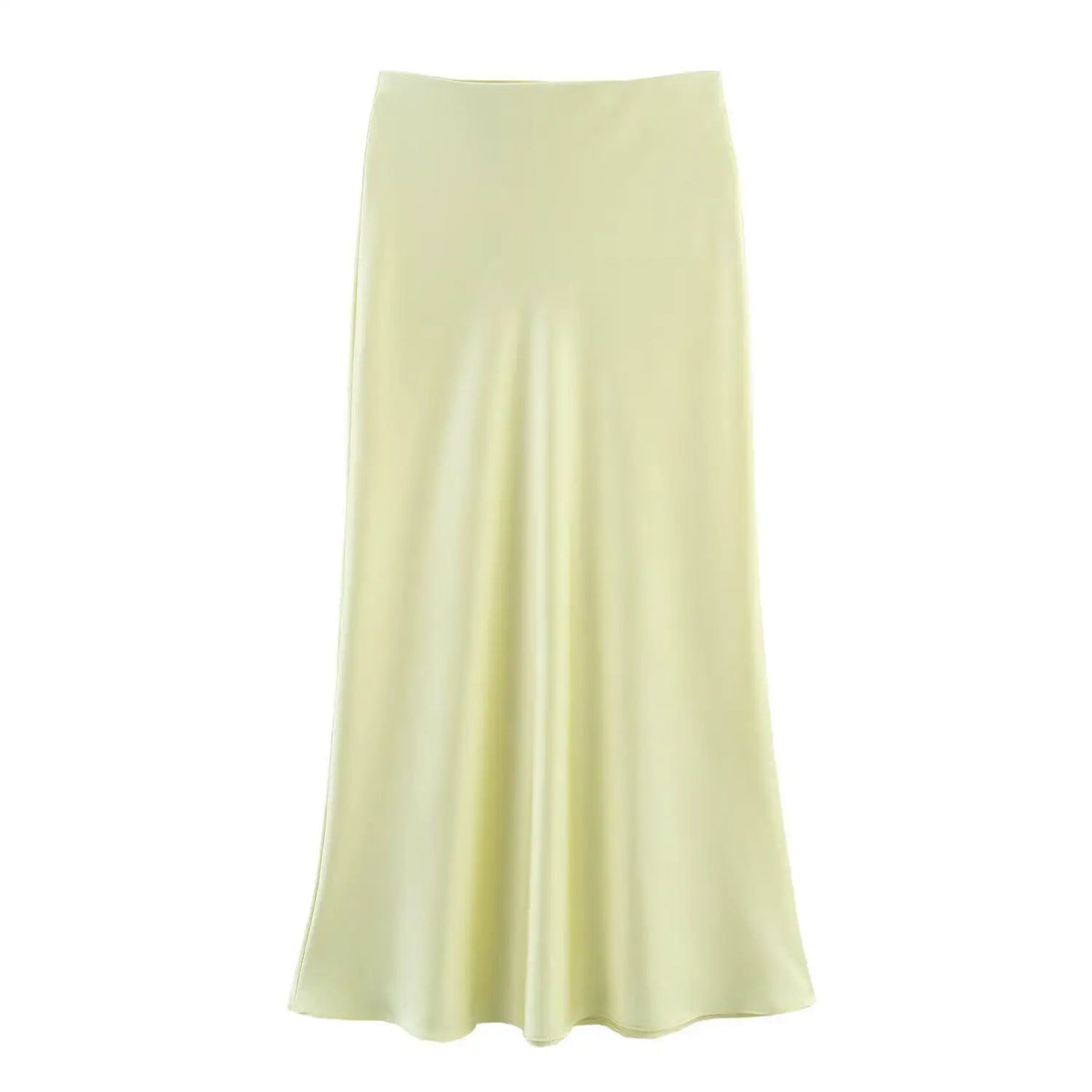 Jupe mi-longue en satin Nicolette