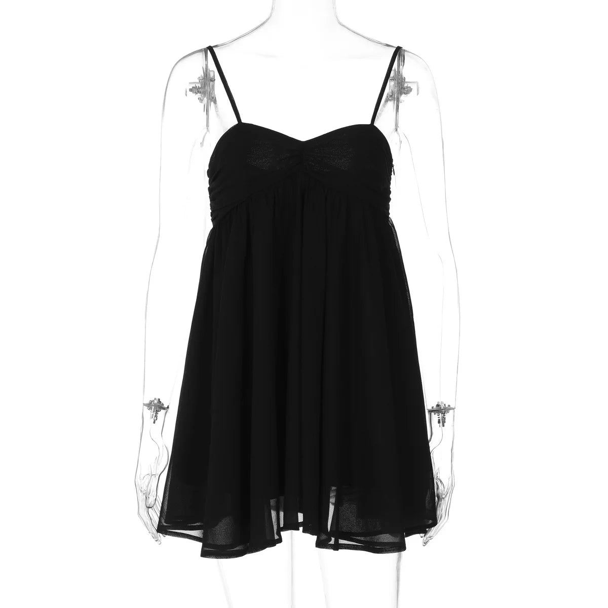 Robe courte bustier en mousseline Hermine