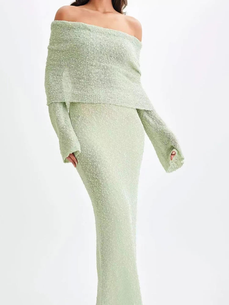 Robe en maille col bateau Lina