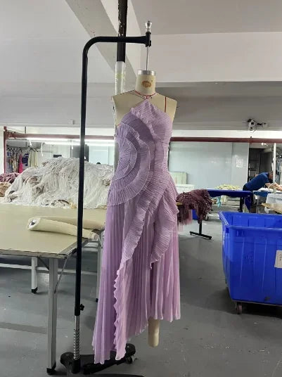 Robe de soirée à volants Inès