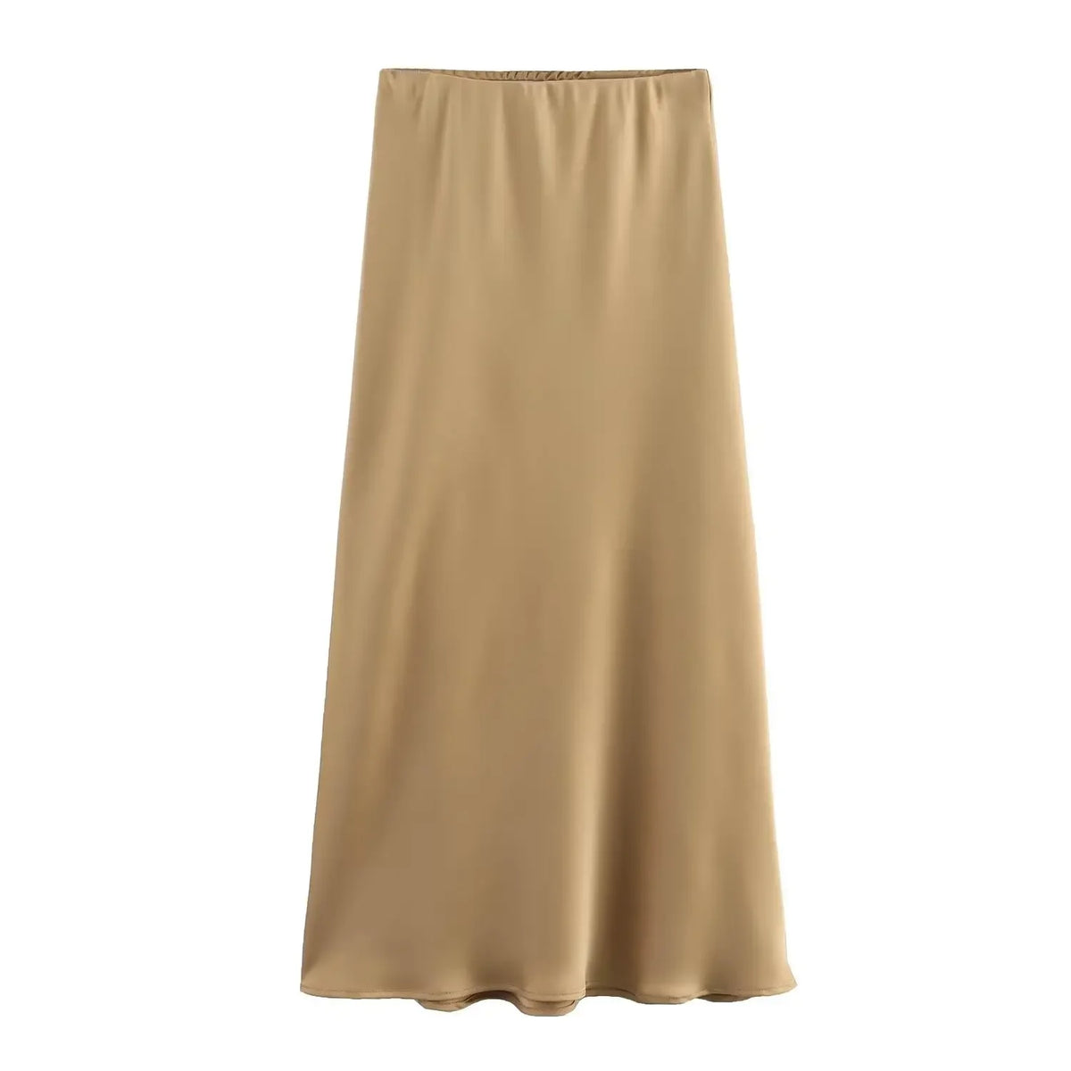 Jupe mi-longue en satin Nicolette