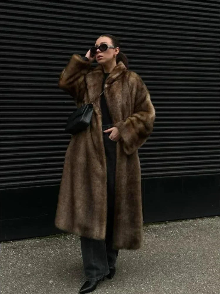Manteau oversize en fausse fourrure Fanny