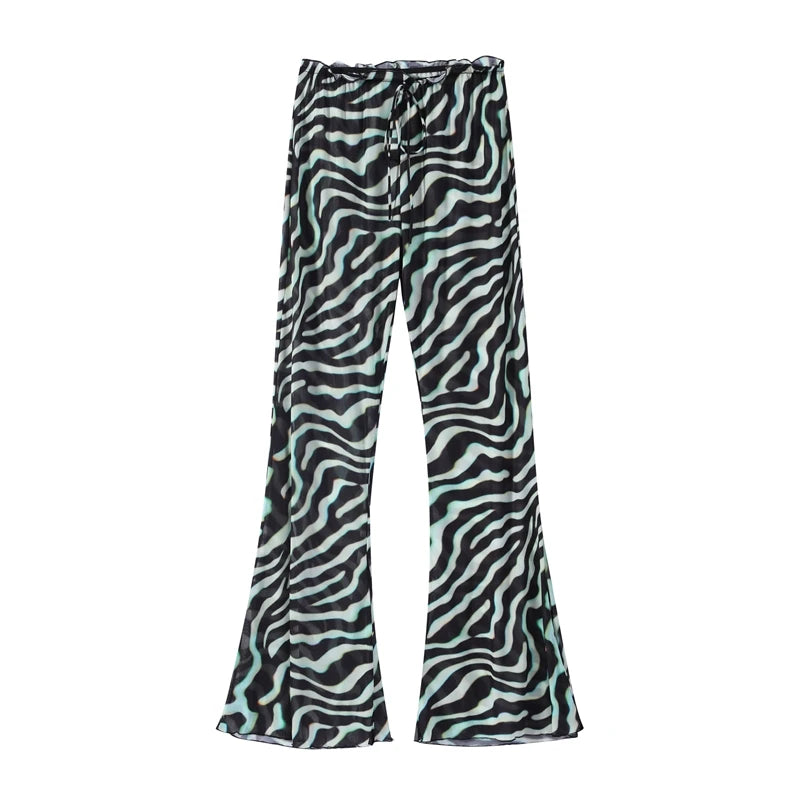 Ensemble zébré robe et pantalon large Salomé