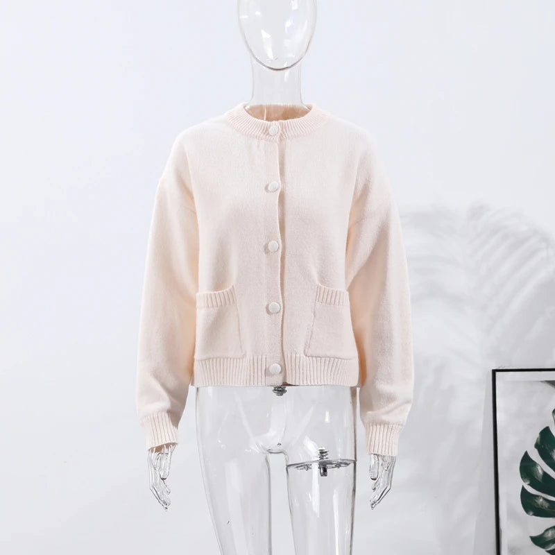 Cardigan spesso girocollo Bettina