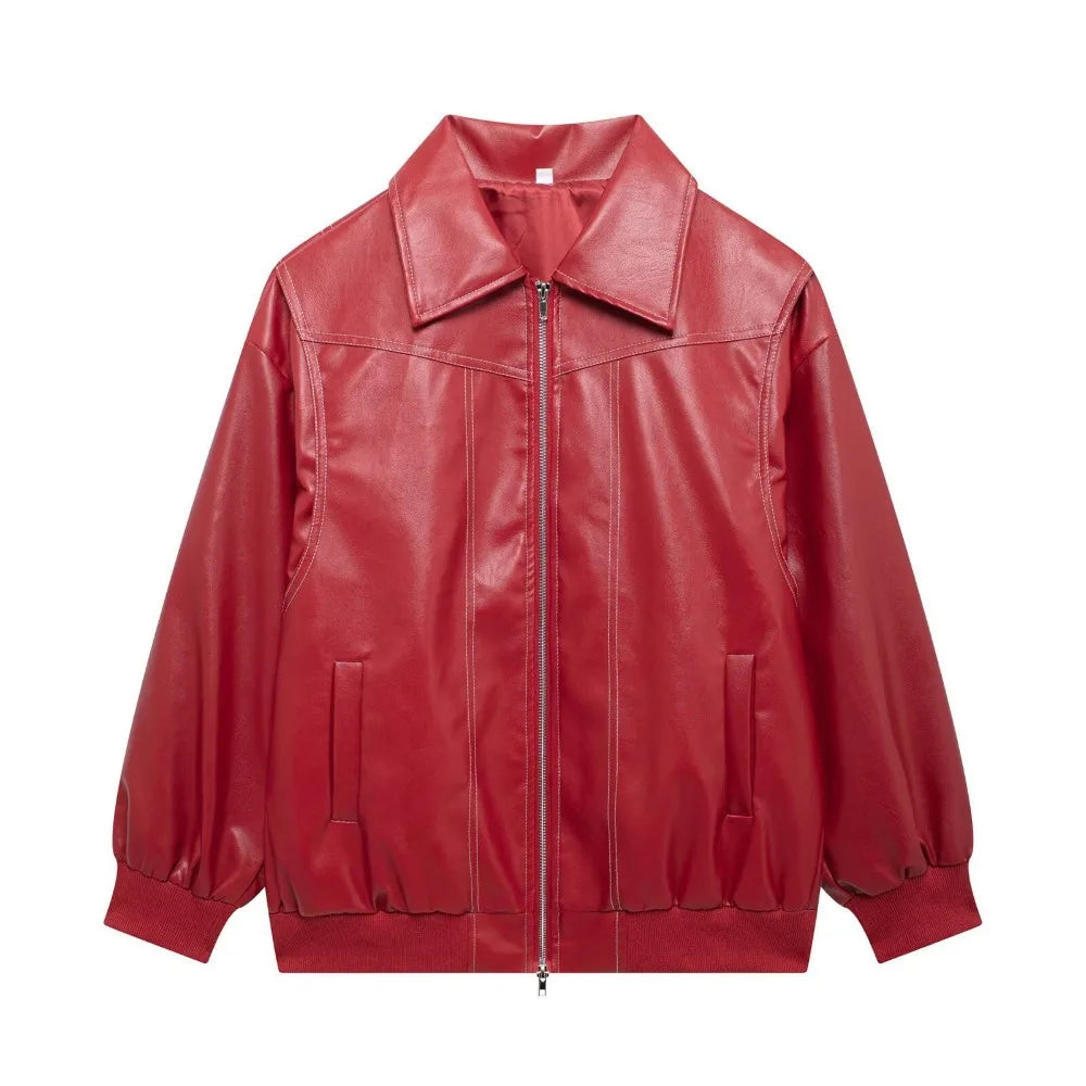 Veste rétro effet cuir Coralie