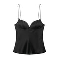 Camisole-Top aus strukturiertem Satin Maïwenn