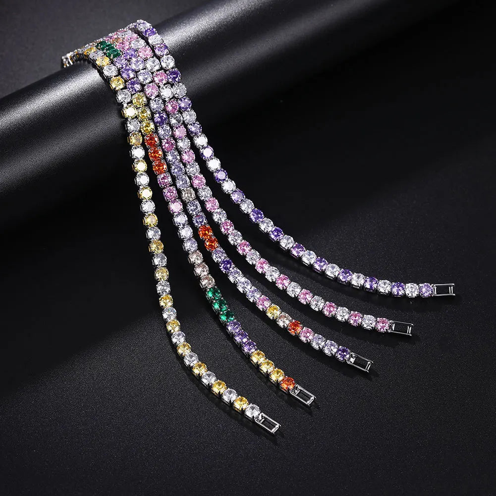Bracelet tennis doré à zircons Sylvie