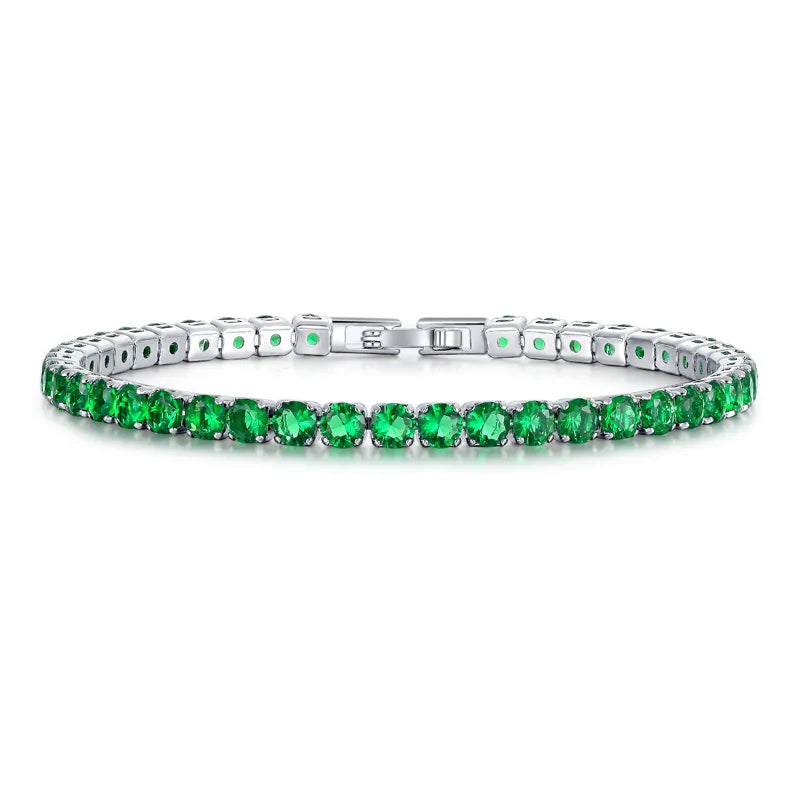 Bracelet tennis doré à zircons Sylvie