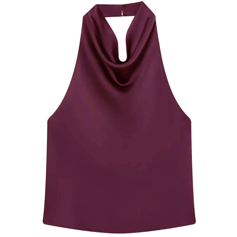 Haut corset en satin dos nu Hortense