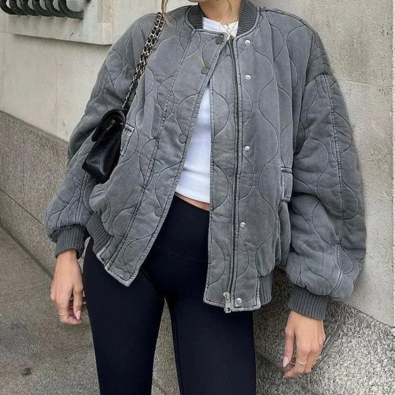 Blouson matelassé délavé Suzanne