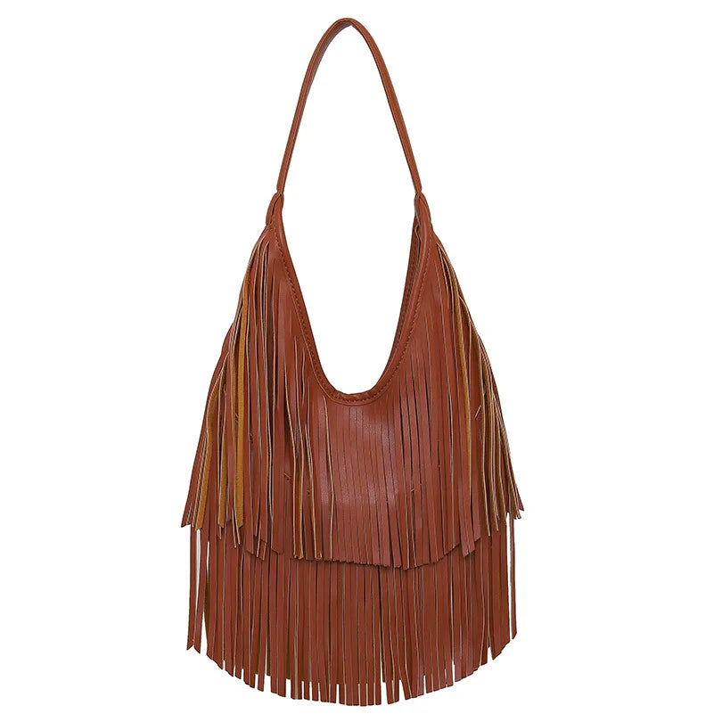 Sac hobo à longues franges Séverine