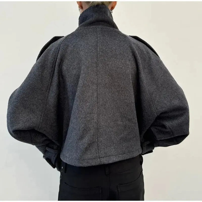 Veste boutonnée à col montant Geneviève