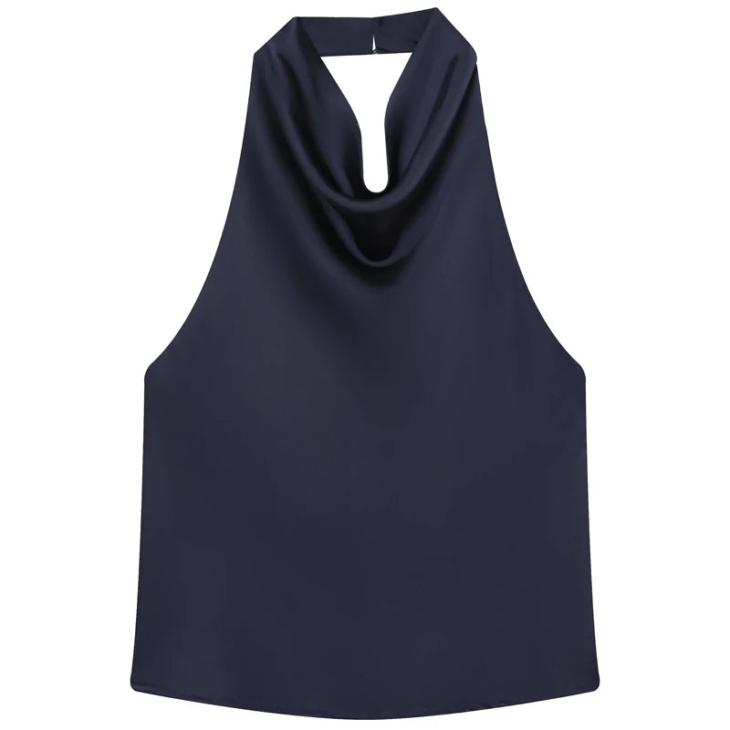 Haut corset en satin dos nu Hortense