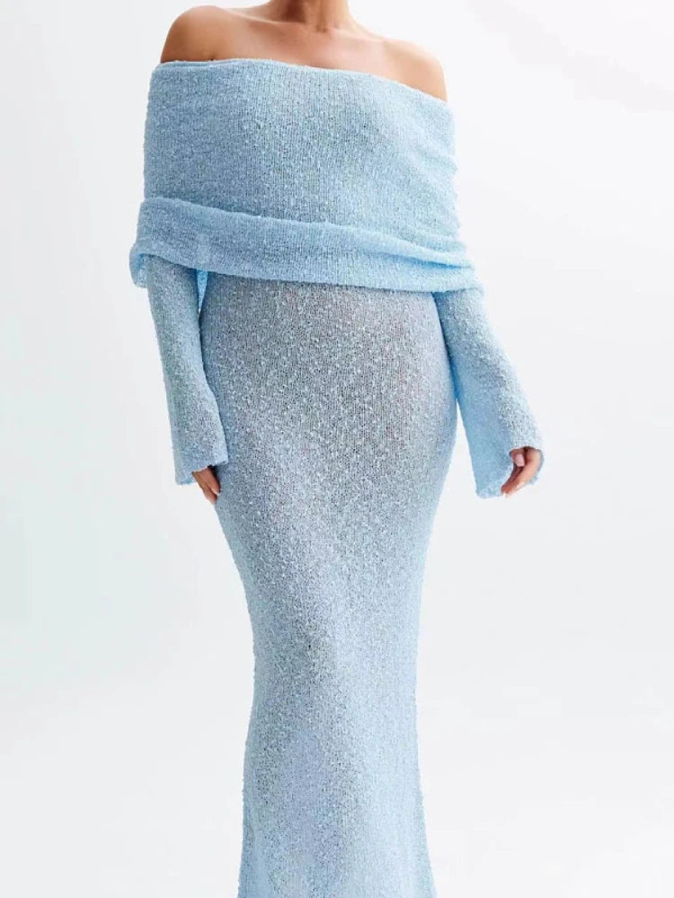 Robe en maille col bateau Lina