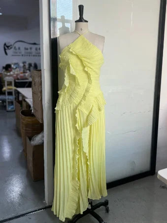Robe de soirée à volants Inès