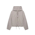 Veste courte à carreaux à capuche Célia