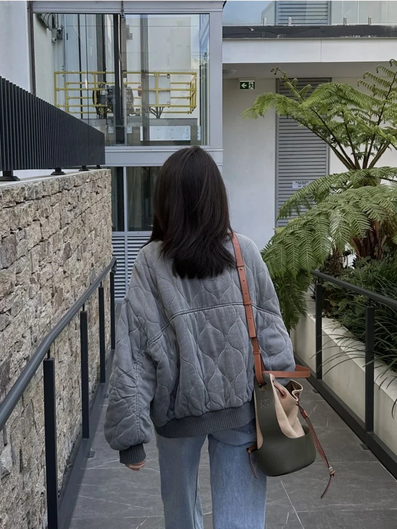 Blouson matelassé délavé Suzanne