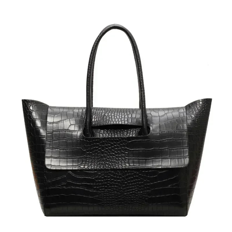 Große Tasche in Krokooptik Florine
