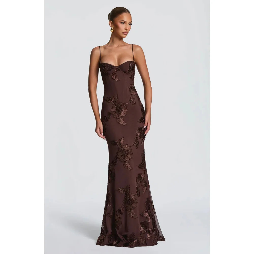 Robe de soirée à fleur Nora