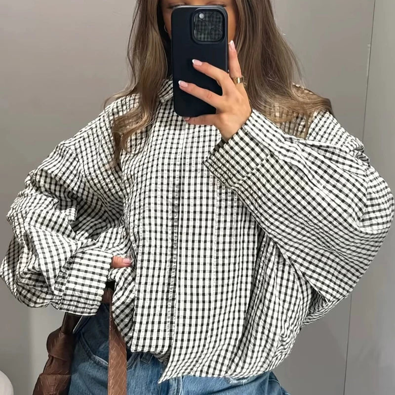Blouson à carreaux Jeanne