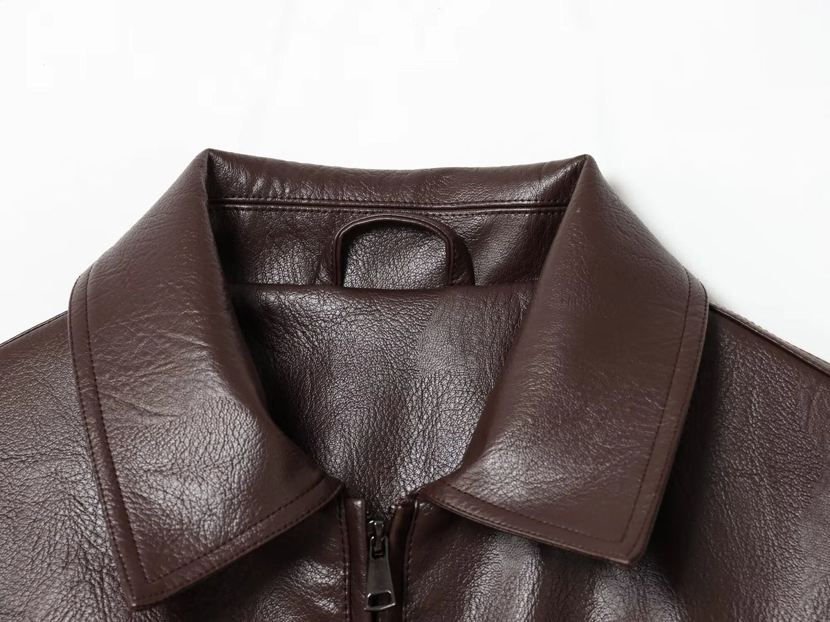 Blouson aviateur à revers effet cuir Ninon